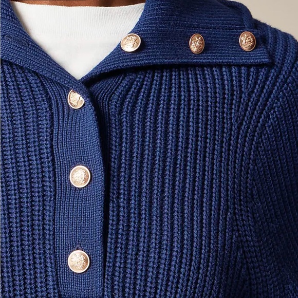 J. Crew | Ribbed cotton button-collar sweater - Picture 3 of 4
